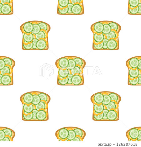 vegan sandwich seamless pattern 126287618