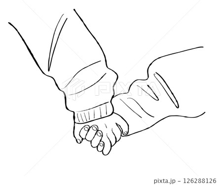 Drawing Of Brother Holding Sister Hand Sibling Family Concept Vector Illustration Drawing Of Brother Holding Sister Hand Sibling Family Concept Vector Illustration 126288126