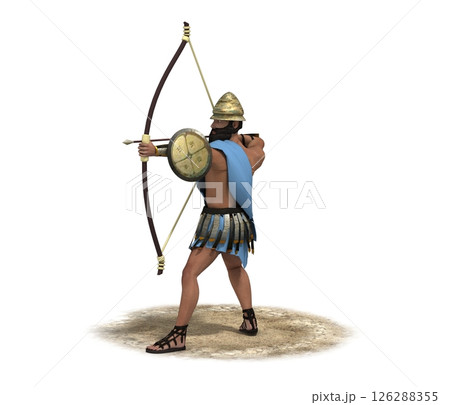 warrior character, 3D rendering, illustration, cg 126288355