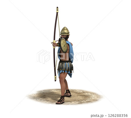 warrior character, 3D rendering, illustration, cg 126288356