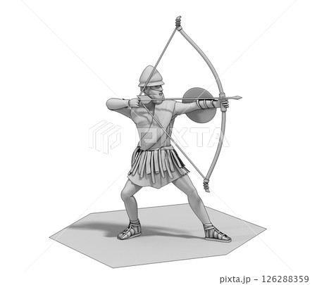 warrior character, 3D rendering, illustration, cg 126288359