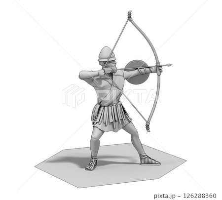 warrior character, 3D rendering, illustration, cg 126288360