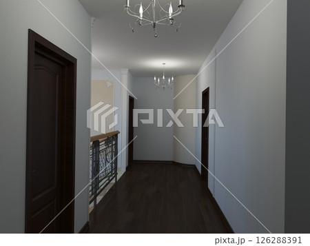 residential interior visualization, 3D illustration, cg 126288391