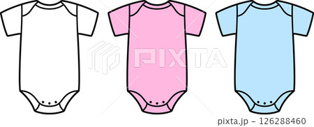 Cute baby onesie icon set Cute baby onesie icon set 126288460