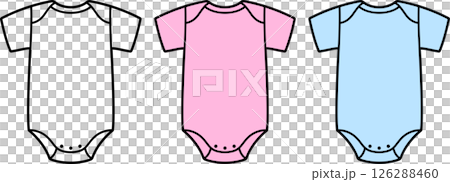 Cute baby onesie icon set Cute baby onesie icon set 126288460
