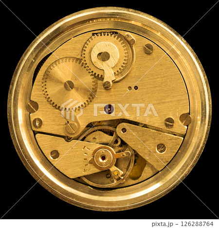clockwork old mechanical watch, high resolution and detail clockwork old mechanical watch, high resolution and detail 126288764