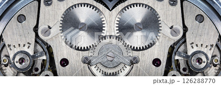 clockwork old mechanical watch, high resolution and detail clockwork old mechanical watch, high resolution and detail 126288770
