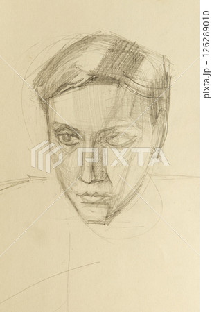 pencil drawing illustration, portrait, sketch 126289010