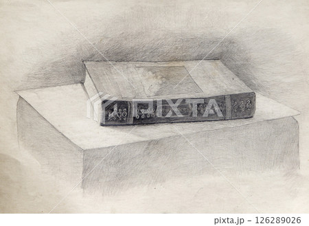 still life, pencil drawing illustration, sketch still life, pencil drawing illustration, sketch 126289026