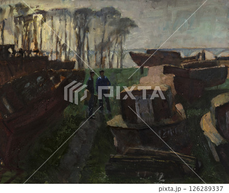 landscape, oil painting, handmade drawing 126289337