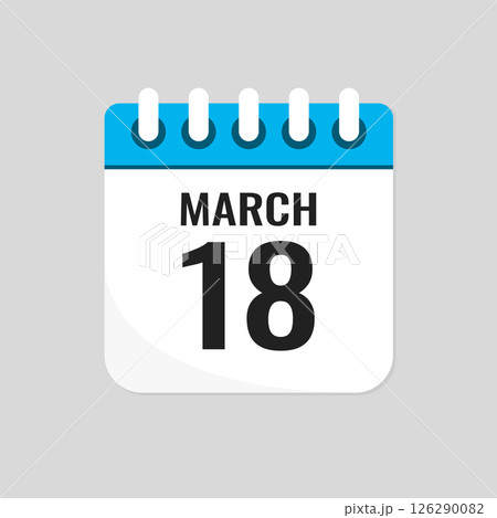 Icon page calendar day - 18 March 126290082