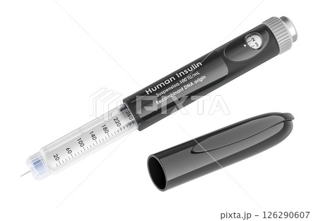 Insulin Pen Injector. 3D rendering 126290607