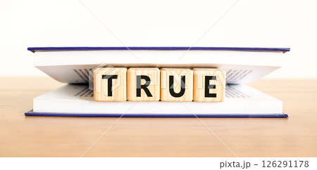 True symbol. Concept word True on beautiful...の写真素材 [126291178] - PIXTA