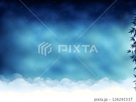 星がきらめく夜空の背景素材 126291537