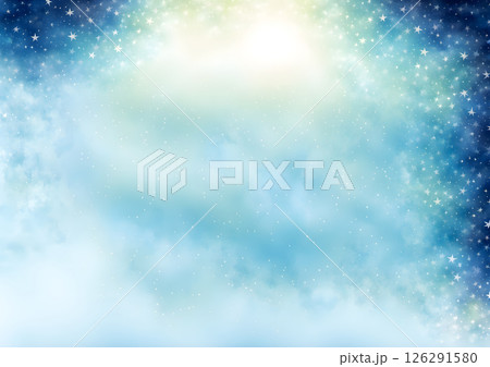 星がきらめく夜空の背景素材 126291580