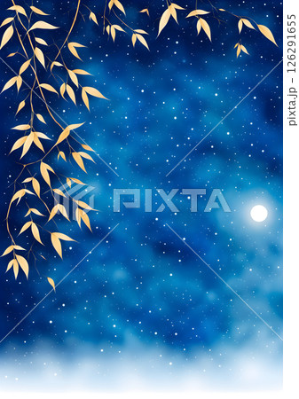 星がきらめく夜空の背景素材 126291655