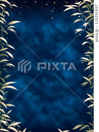 星がきらめく夜空の背景素材 126291697