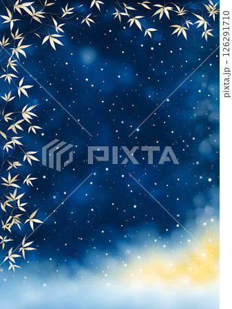 星がきらめく夜空の背景素材 126291710