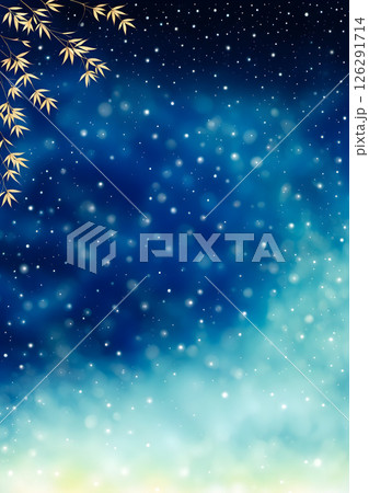 星がきらめく夜空の背景素材 星がきらめく夜空の背景素材 126291714