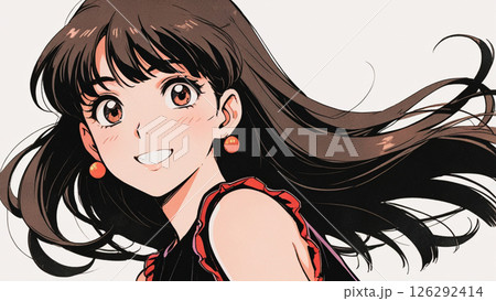 80年代・90年代レトロかわいい女の子 126292414