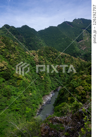 日本の徳島県の祖谷渓のとても美しい風景 日本の徳島県の祖谷渓のとても美しい風景 126292707