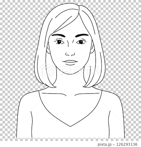 健康美人の正面バストアップ 126293136