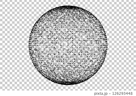 Technology abstract shape. Dots connected by lines. Minimalist mesh sphere. Abstract polygonal shape. Technology abstract shape. Dots connected by lines. Minimalist mesh sphere. Abstract polygonal shape. 126293448
