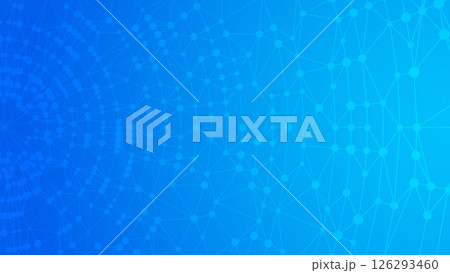 Technology abstract background. Dots connected by lines. Minimalist mesh backdrop. Abstract polygonal radial shape. Plexus circles. 126293460