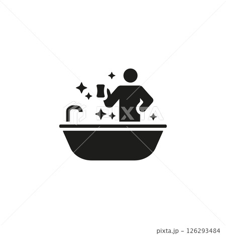 Bathtub Cleaning Icon Bathtub Cleaning Icon 126293484