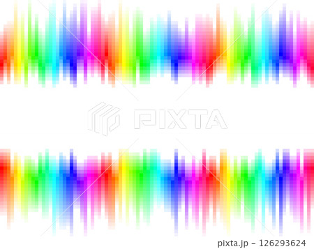 Rainbow stripes gradient with squares mosaic pattern, white background, vector graphic wallpaper or leaflet 126293624