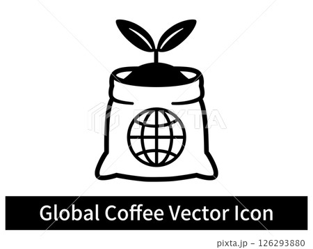 麻袋から目を出すコーヒーの木 126293880