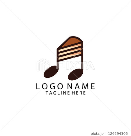 melody cake logo design vector 126294506