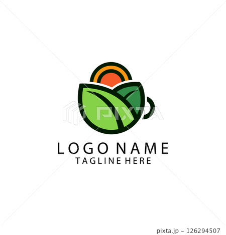 nature coffee logo design vector 126294507