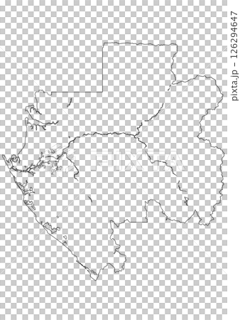 Blank map Gabon 126294647