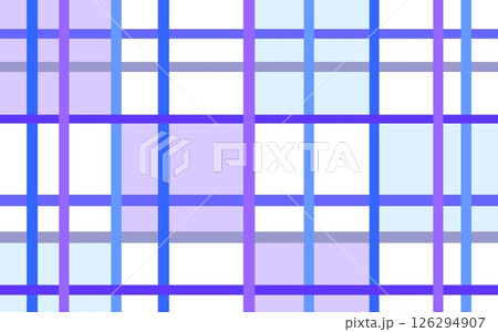 格子模様 幾何学模様 四角形 ブルー パープル 格子模様 幾何学模様 四角形 ブルー パープル 126294907