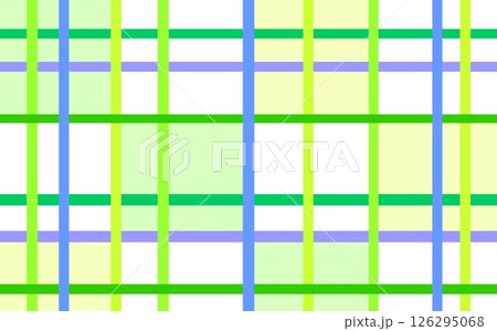 格子模様　幾何学模様　四角形　グリーン　パープル　ブルー 126295068