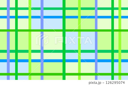 格子模様　幾何学模様　四角形　グリーン　ブルー 126295074