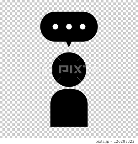 象形文字對話語音氣泡向量插圖 126295322