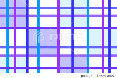 格子模様　幾何学模様　四角形　ブルー　パープル 126295609