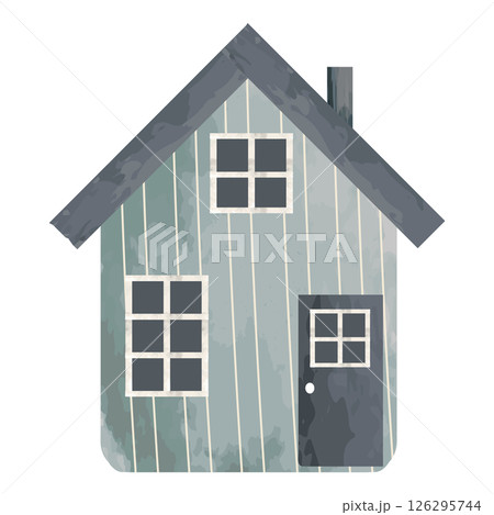 絵本タッチでかわいい家のイラスト 126295744