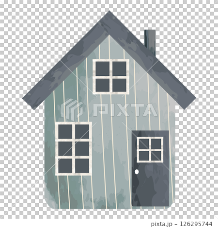 絵本タッチでかわいい家のイラスト 126295744