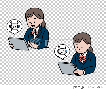 High school student studying on a tablet 126295807