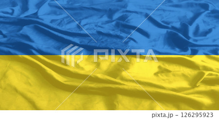 Ukraine Flag Wind Waving Close Up Ukraine Flag Wind Waving Close Up 126295923