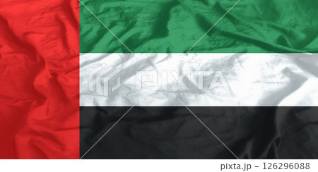 United Arab Emirates Flag Wind Waving Close Up United Arab Emirates Flag Wind Waving Close Up 126296088