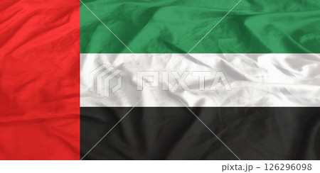 United Arab Emirates Flag Wind Waving Close Up United Arab Emirates Flag Wind Waving Close Up 126296098