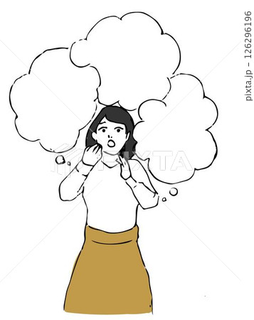 驚く女性 126296196