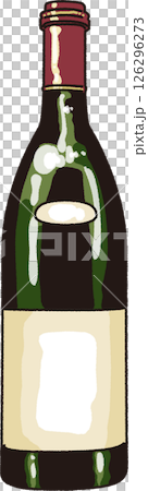 ワインボトルのイラスト ワインボトルのイラスト 126296273