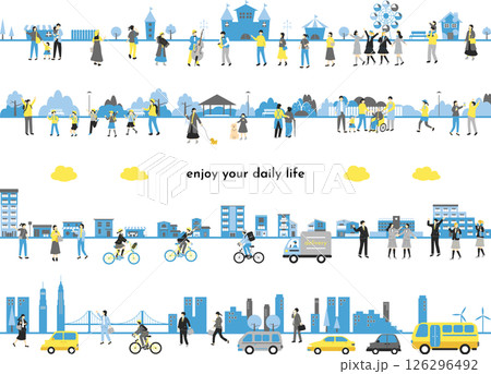 人々の日常　ライフスタイル　セット 126296492