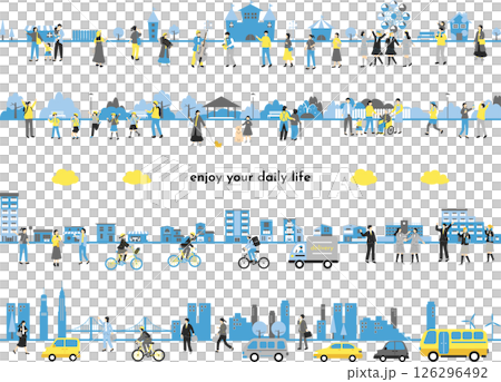 人々の日常　ライフスタイル　セット 126296492