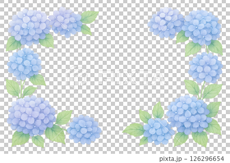 水彩繡球花框架切口背景 水彩繡球花框架切口背景 126296654